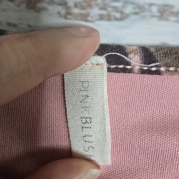 Pink Blush Floral Maternity Knee Length Dress Womans Size Large - Picture 4 of 5